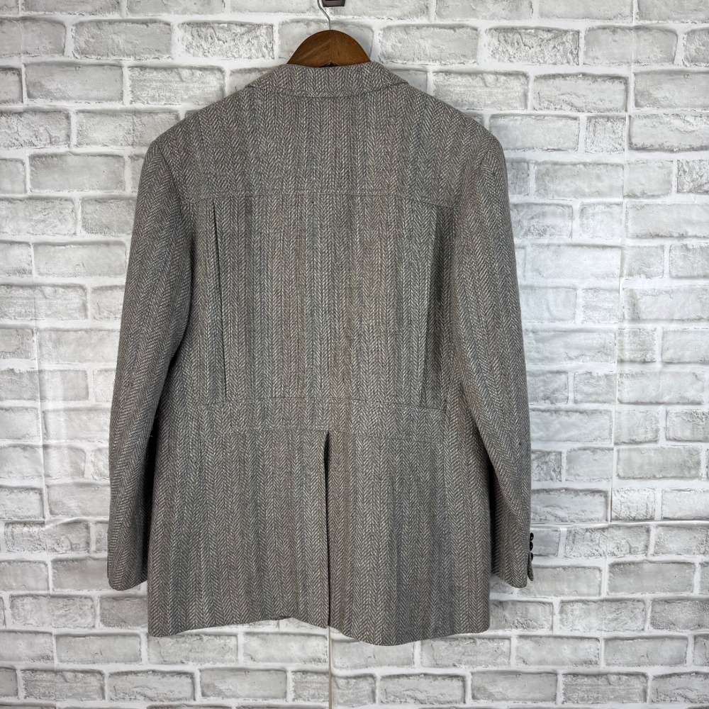 Pendleton Virgin Wool Gray Tweed Herringbone 2 Bu… - image 4